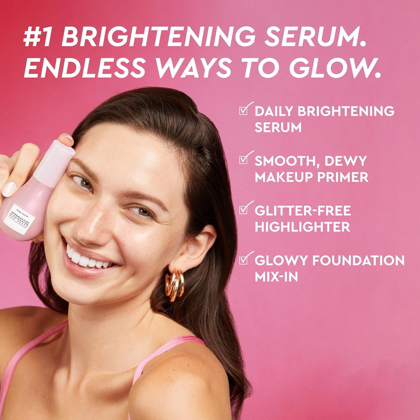 Glow Recipe Stocking Stuffer Niacinamide Serum Dew Drops Ornament - Hydrating Face Serum & Illuminating Makeup Primer for Dewy, Glass Skin + Hyaluronic Acid for Plumping & Highlighting (15 ml)